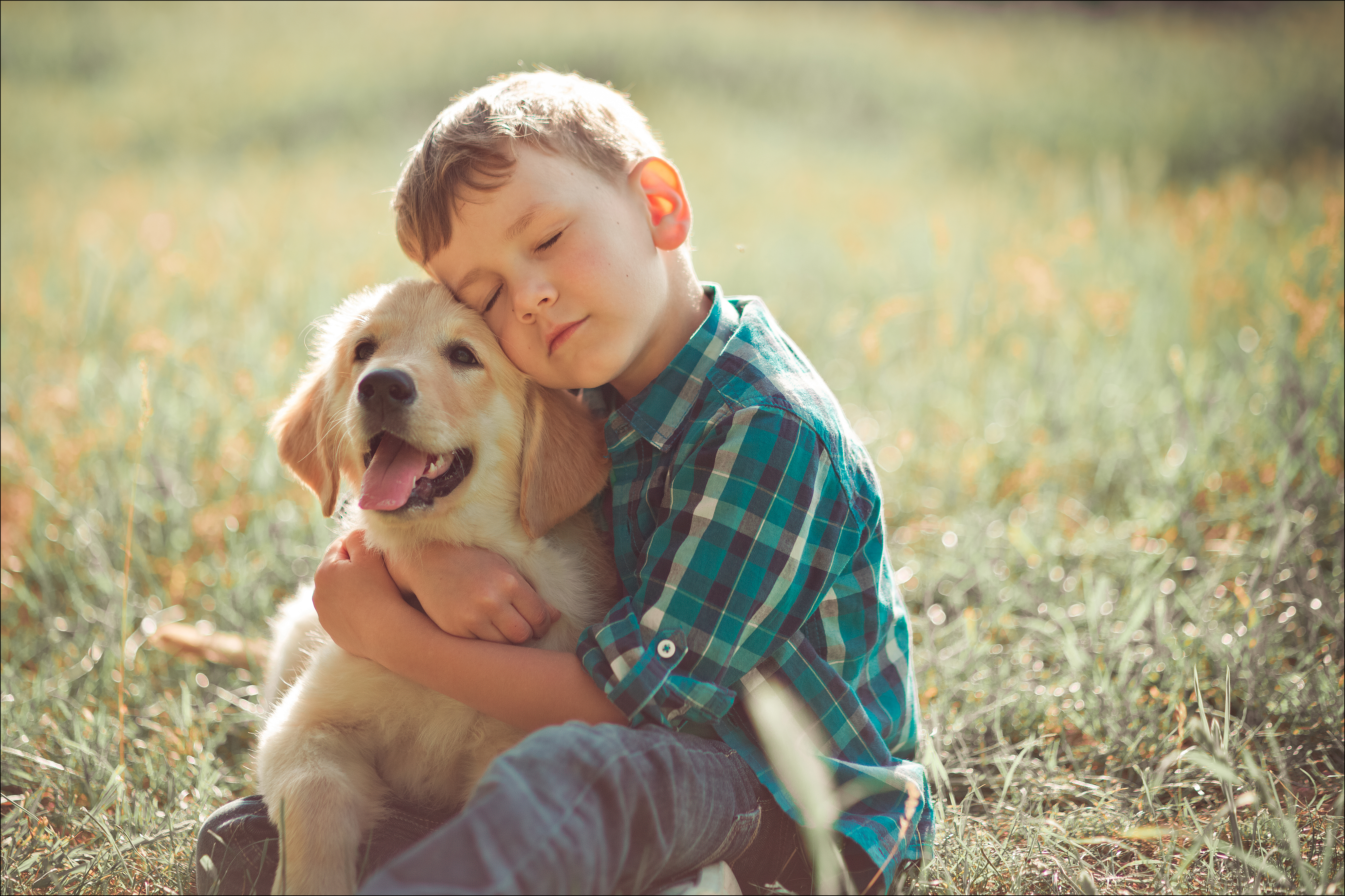 boy and dog