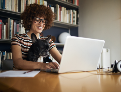 Woman on Computer